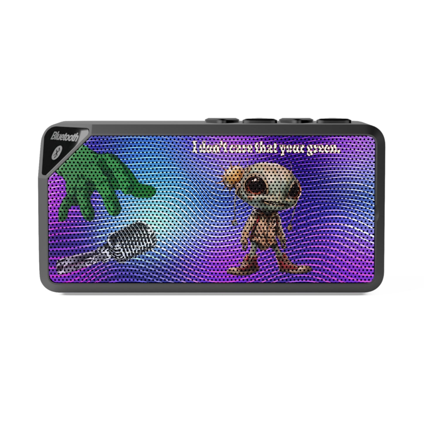 I don't care that your green - Jabba Bluetooth Speaker (purple wave)