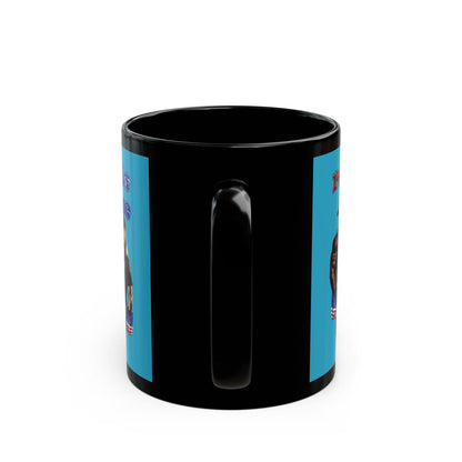 rw&b lives matter - Black Mug (turquoise)