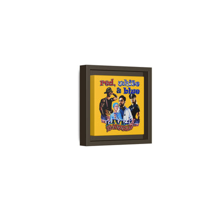 rw&b lives matter - framed canvas art (yellow)