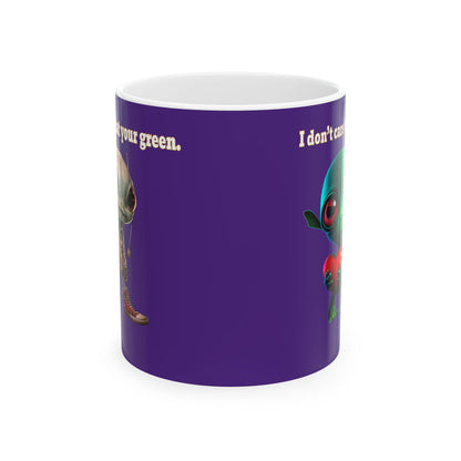 I don't care that your grey - White Mug (purple)