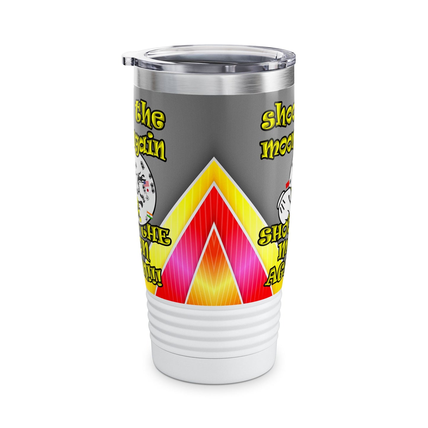 shoot the moon again - Ringneck Tumbler, 20oz (rainbow split)