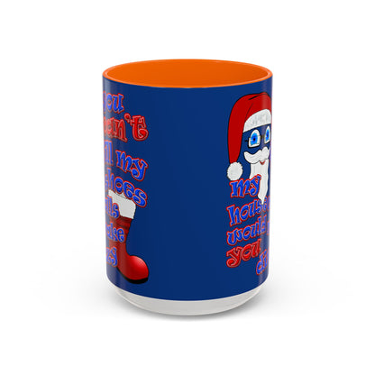 santa's shoes - Accent Mug (dark blue)
