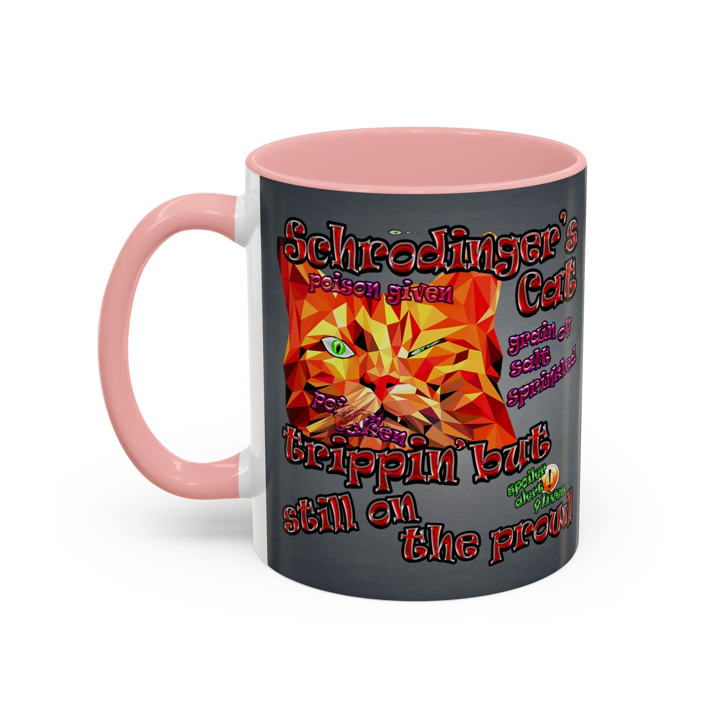 schrodinger's cat - Accent Mug (grey-light grey)