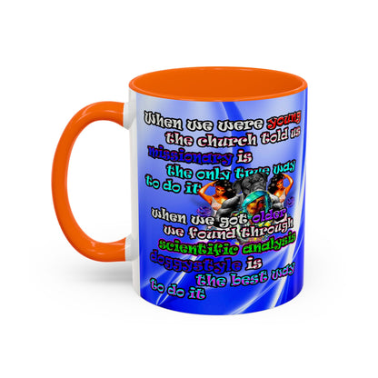 doggystyle - Accent Mug (blue-white wave)