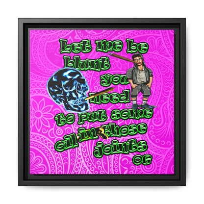 og - framed canvas art (pink swirl)