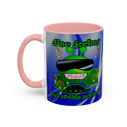 disc jockey - Accent Mug (blue-white wave)