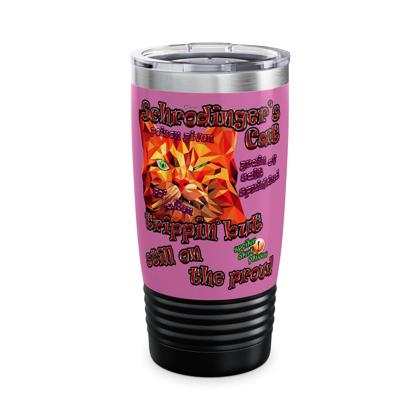 schrodinger's cat - Ringneck Tumbler, 20oz (light pink)