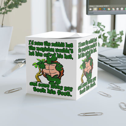 turtle race - note cube (white)