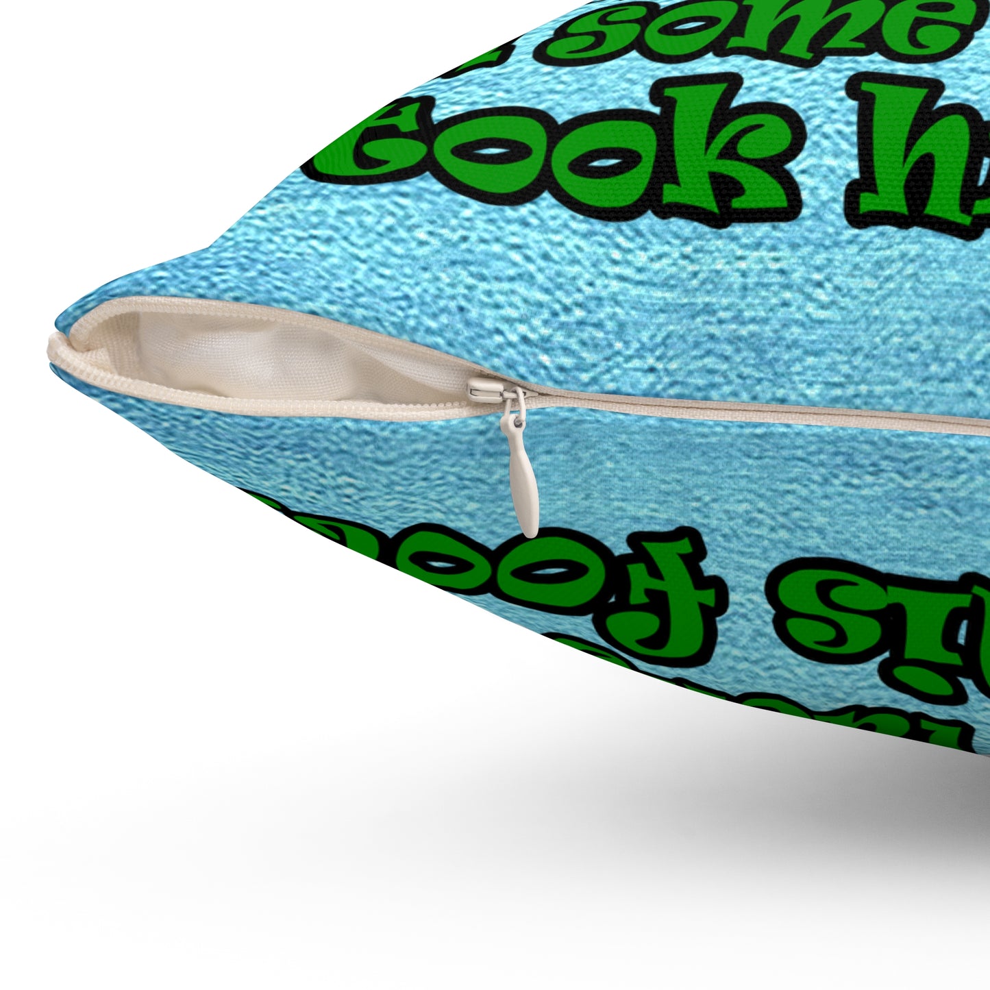 turtle race - Spun Polyester Square Pillow - (faded dark blue)