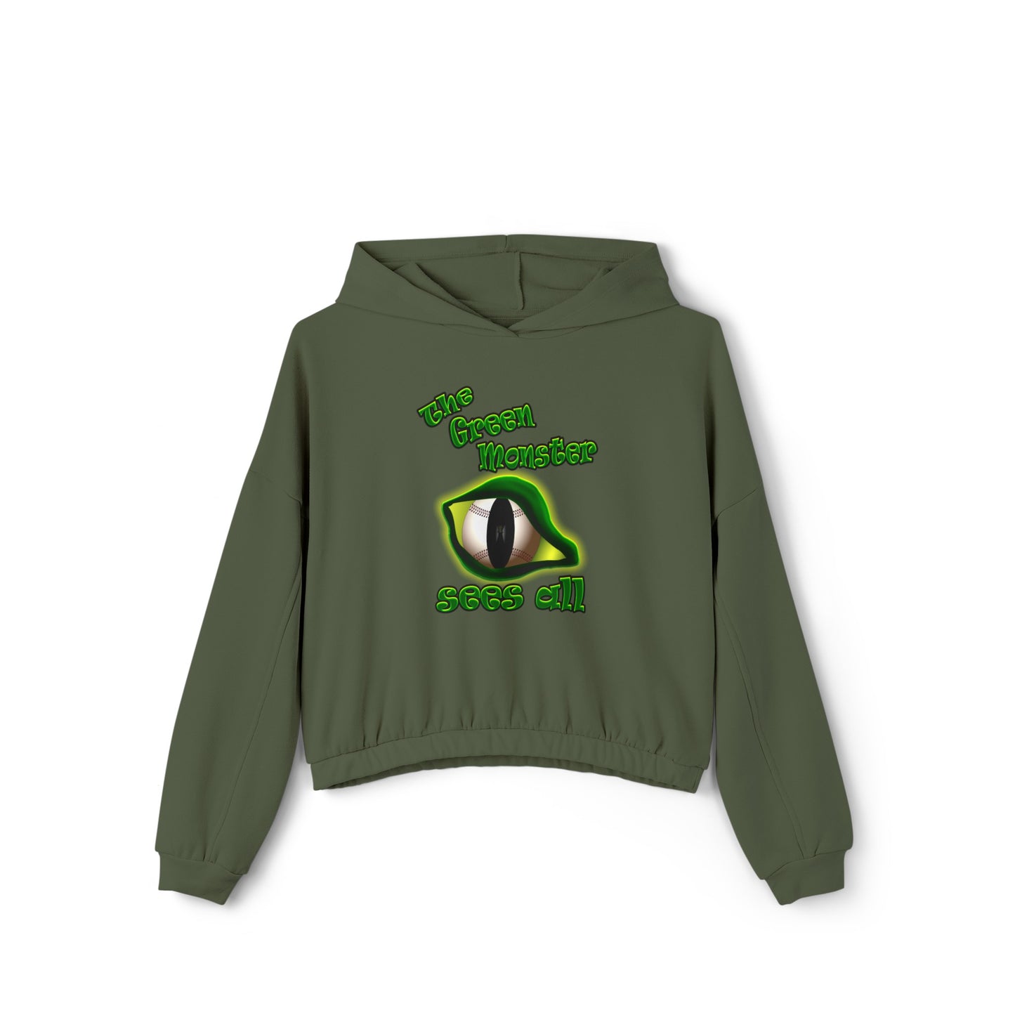 green monster - Women's Cinched Bottom Hoodie