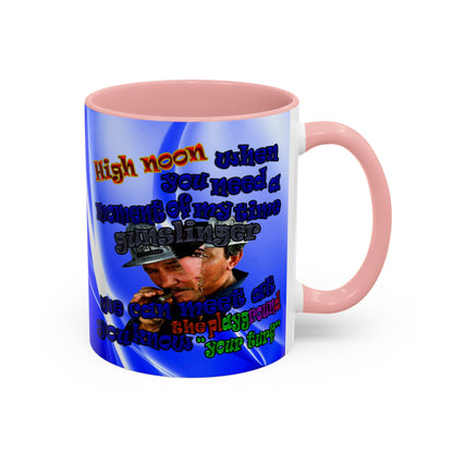 high noon - Accent Mug (blue-white wave)