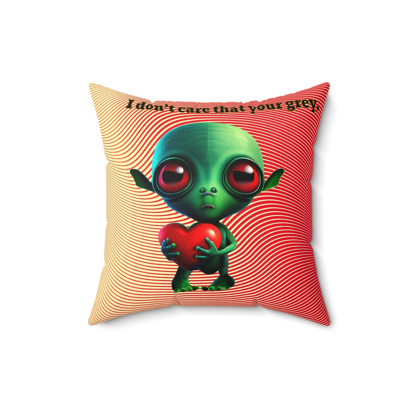 I don't care that your grey - Faux Suede Square Pillow - (yellow-orange wave)