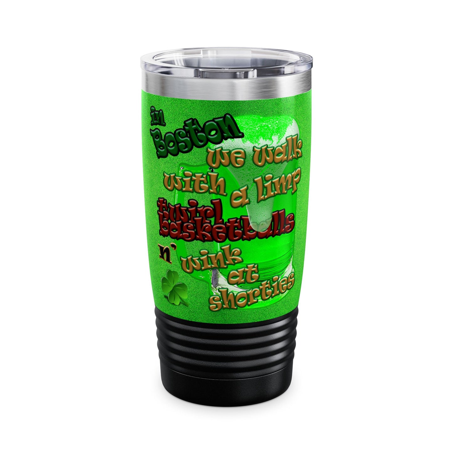celtics logo - Ringneck Tumbler, 20oz (green turf)