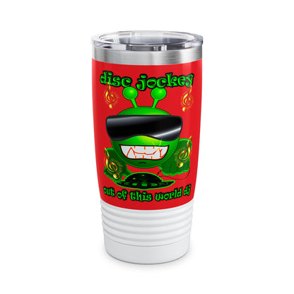 disc jockey - Ringneck Tumbler, 20oz (red)