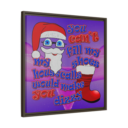 santa's shoes - framed canvas art (purple-pink wave)