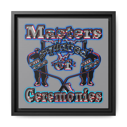 em cee squared - framed canvas art (grey)