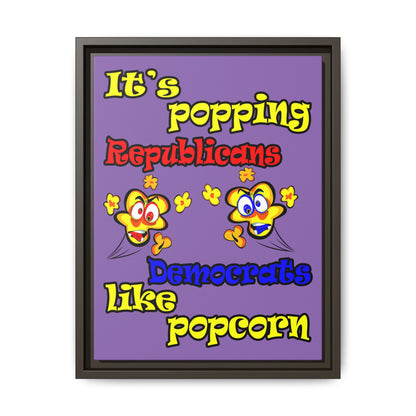 popping like popcorn - framed canvas art (light purple)