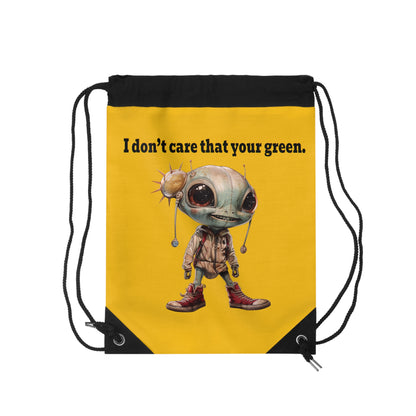 I don't care that your grey - Drawstring Bag (yellow)