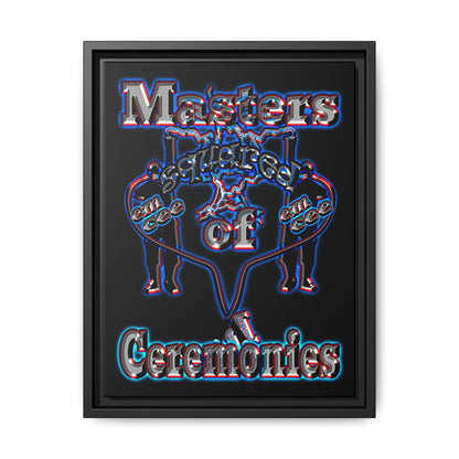 em cee squared - framed canvas art (black)