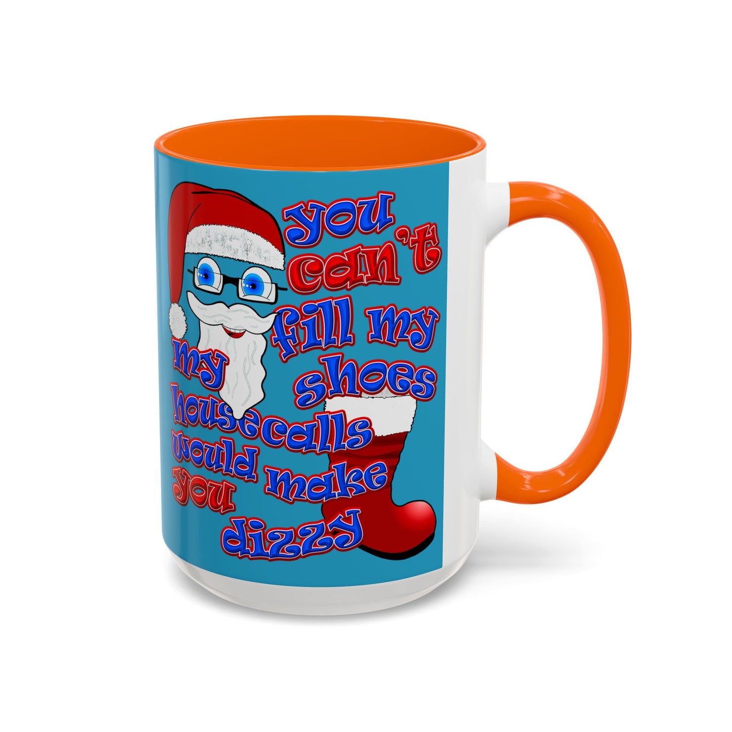santa's shoes - Accent Mug (turquoise)