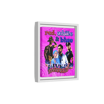 rw&b lives matter - framed canvas art (pink swirl)