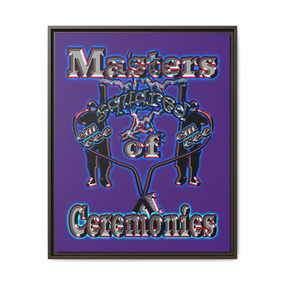 em cee squared - framed canvas art (purple)