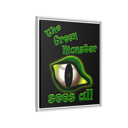 green monster - framed canvas art (black)