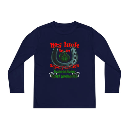 my luck - Youth Long Sleeve Competitor Tee