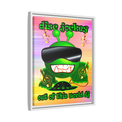 disc jockey - framed canvas art (color blur)