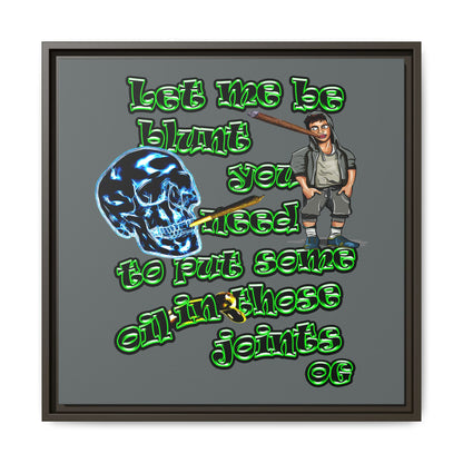 og - framed canvas art (dark grey)