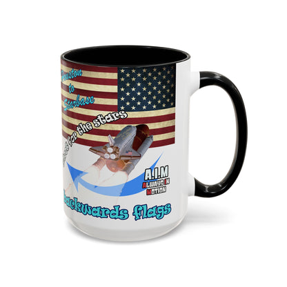 shoot for the stars - Accent Mug (white)