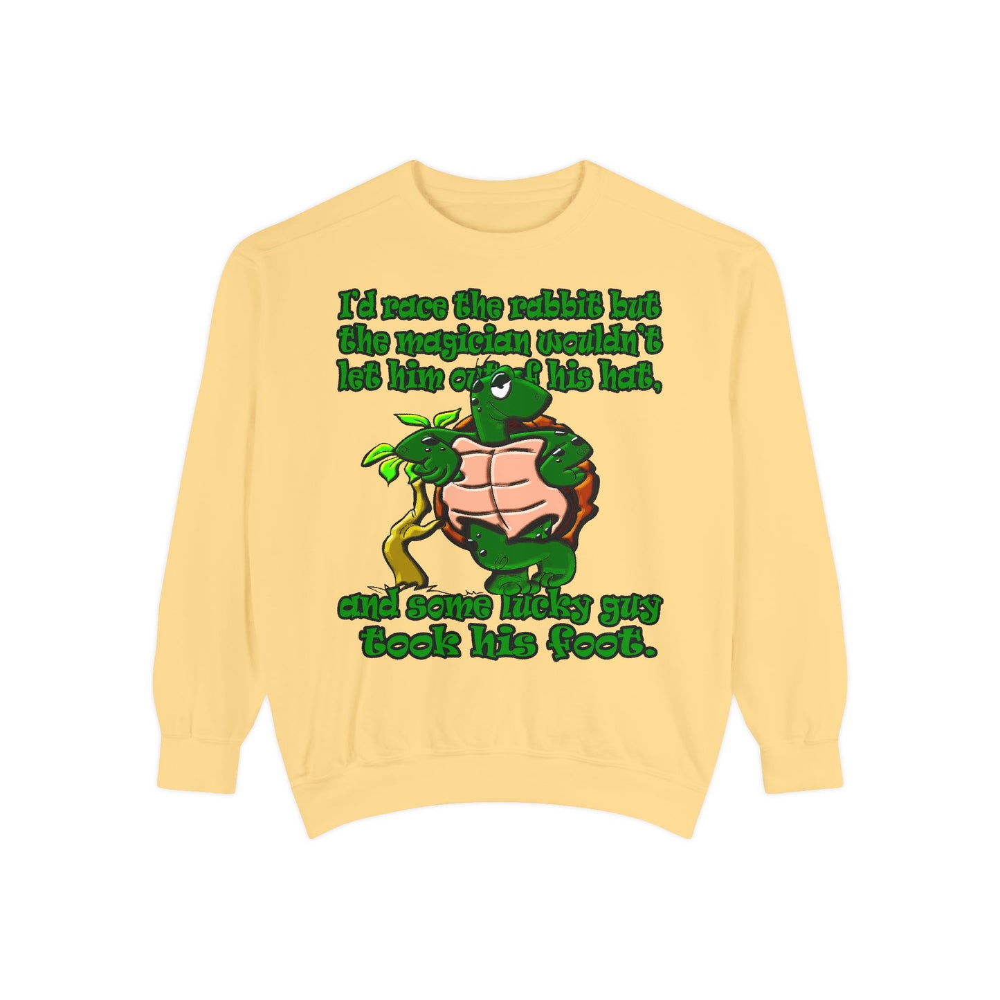turtle race - Unisex Garment-Dyed Sweatshirt