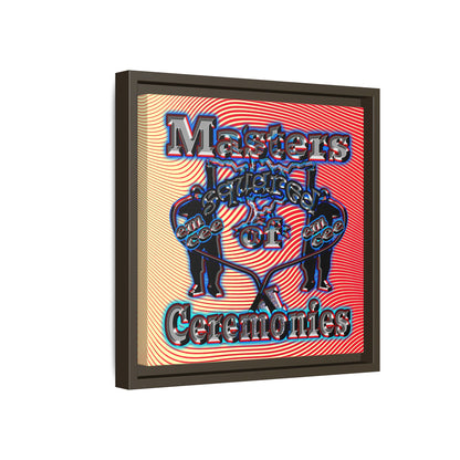 em cee squared - framed canvas art (yellow-orange wave)