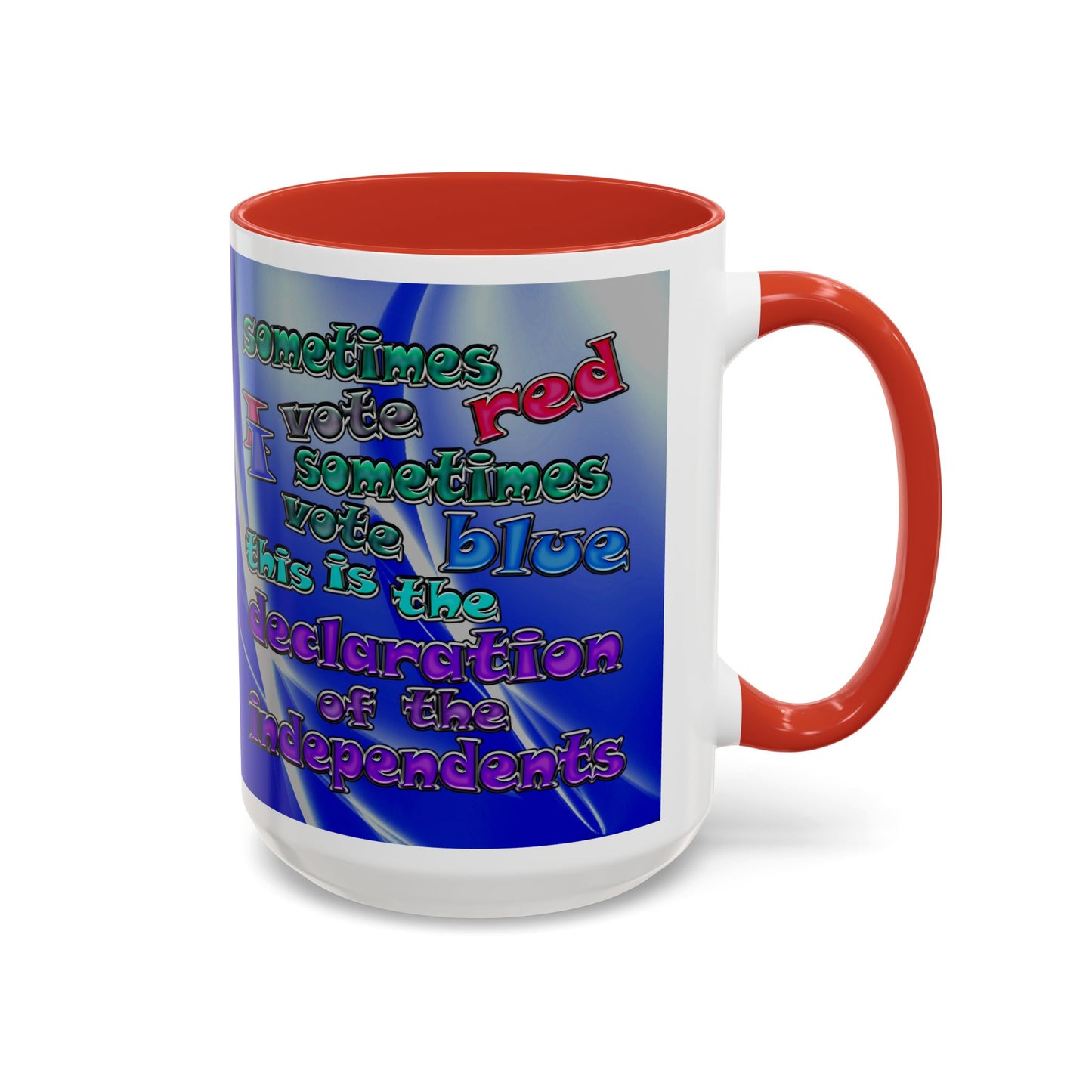 declaration of the independents - Accent Mug (blue-white wave)