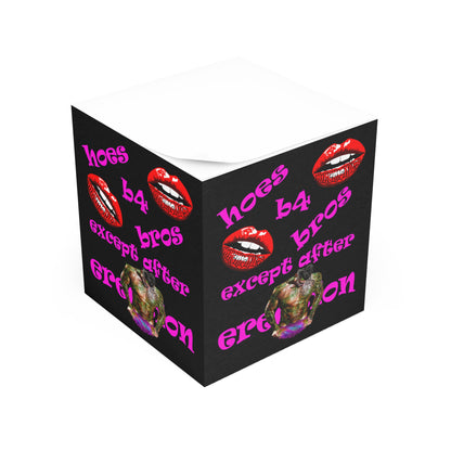 hoes b4 bros - note cube (black)