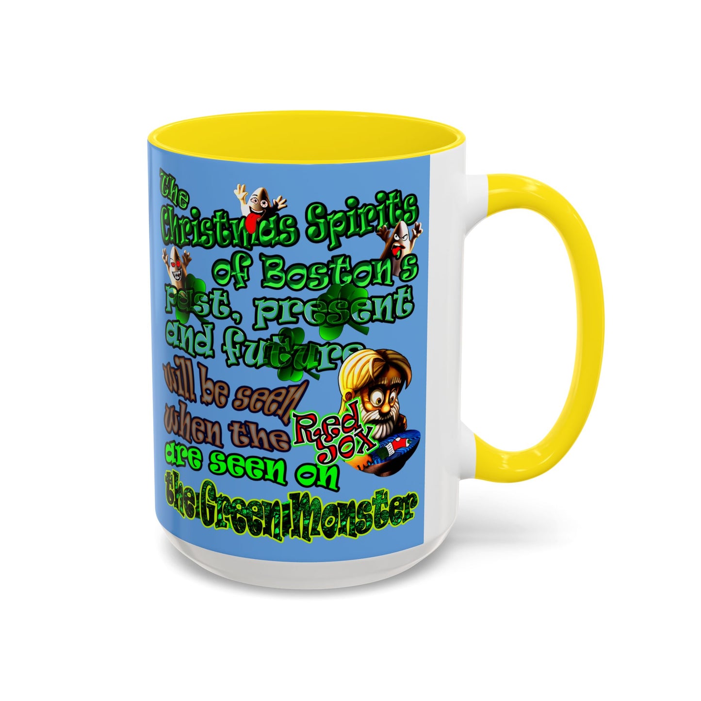 christmas spirits of boston - Accent Mug (light blue)