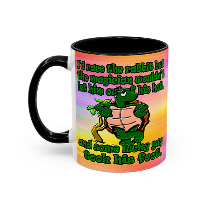 turtle race - Accent Mug (color blur)