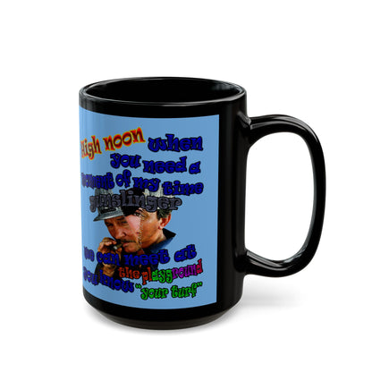 high noon - Black Mug (light blue)