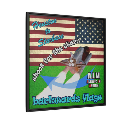 shoot for the stars - framed canvas art (green turf)