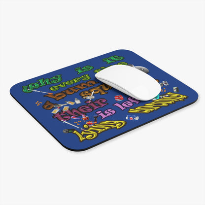 the bum's shit - Mouse Pad (Rectangle) (dark blue)