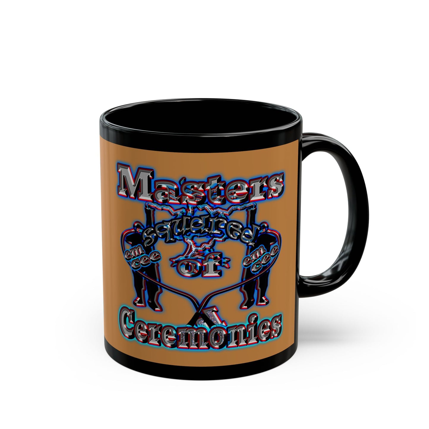 em cee squared - Black Mug (light brown)