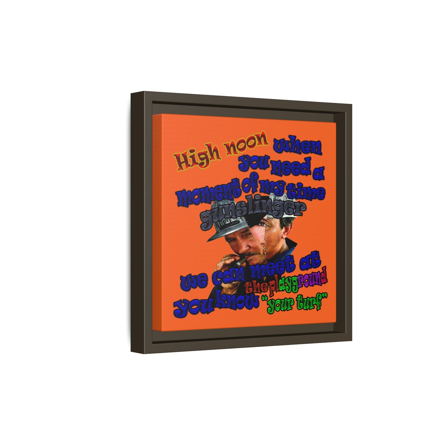 high noon - framed canvas art (orange)