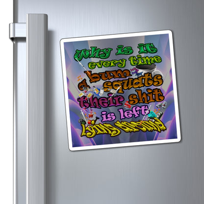 the bum's shit - Magnets - (grey-pink wave)