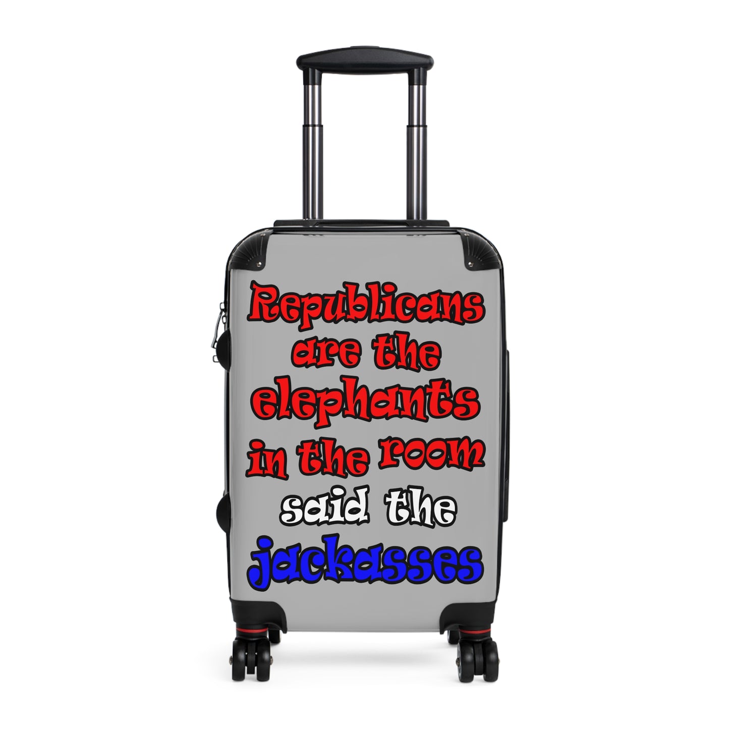 donkeys and elephants - Suitcase (light grey)