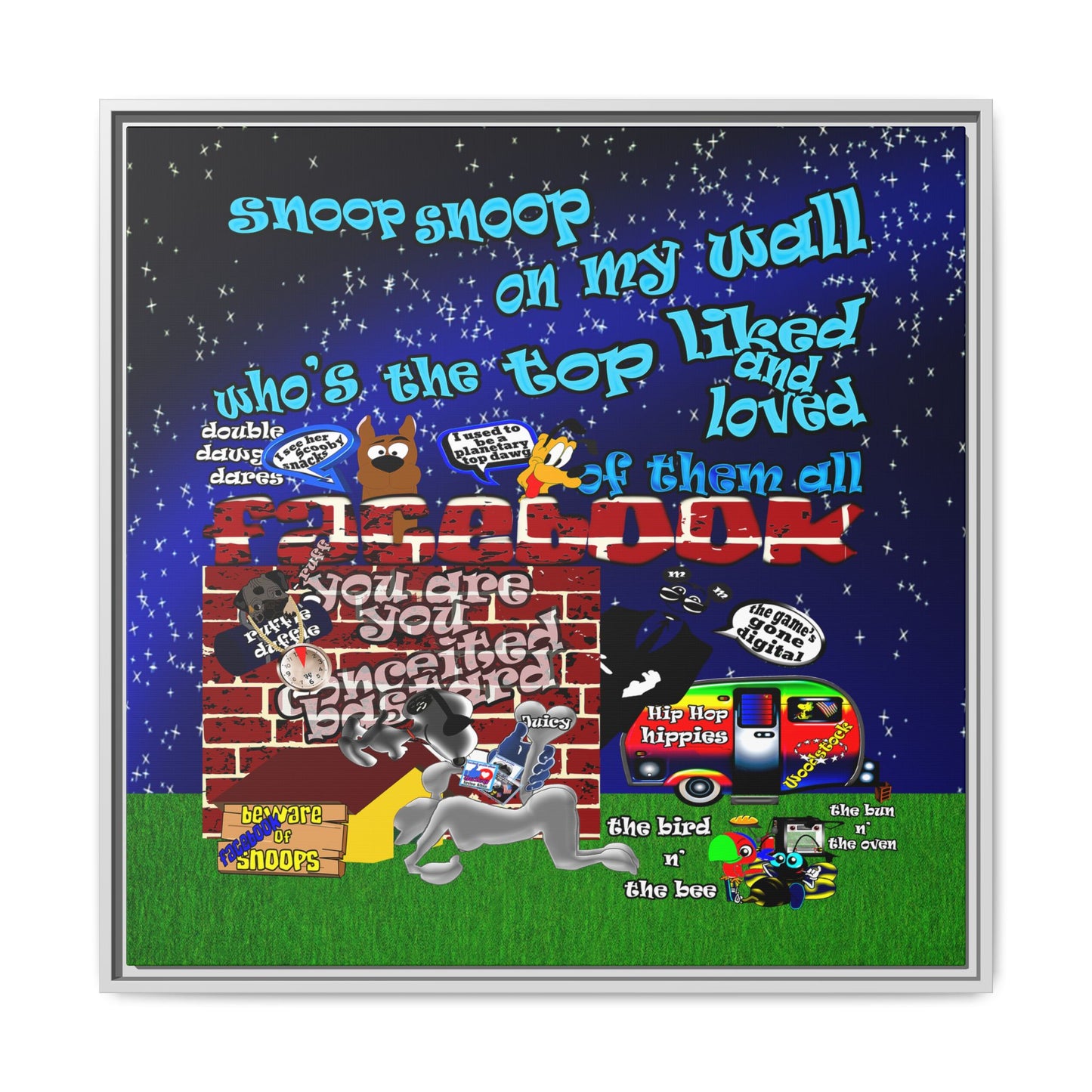 snoops - framed canvas art