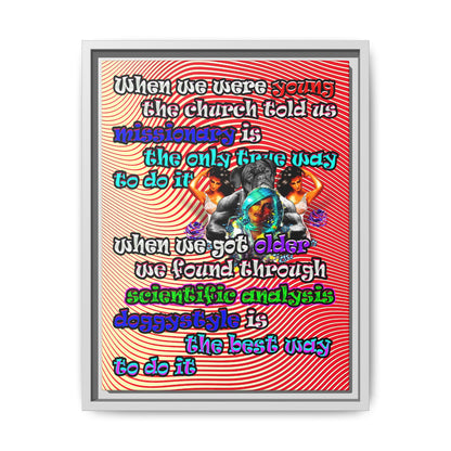 doggystyle - framed canvas art (yellow-orange wave)