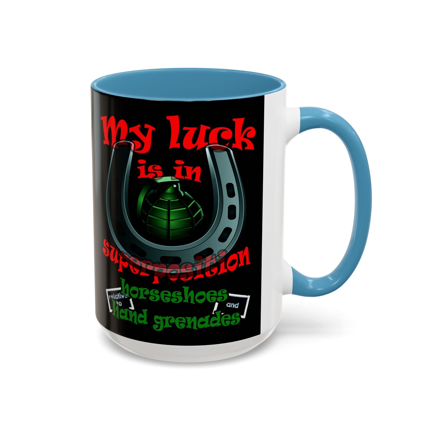 my luck - Accent Mug (black)