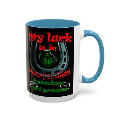 my luck - Accent Mug (black)