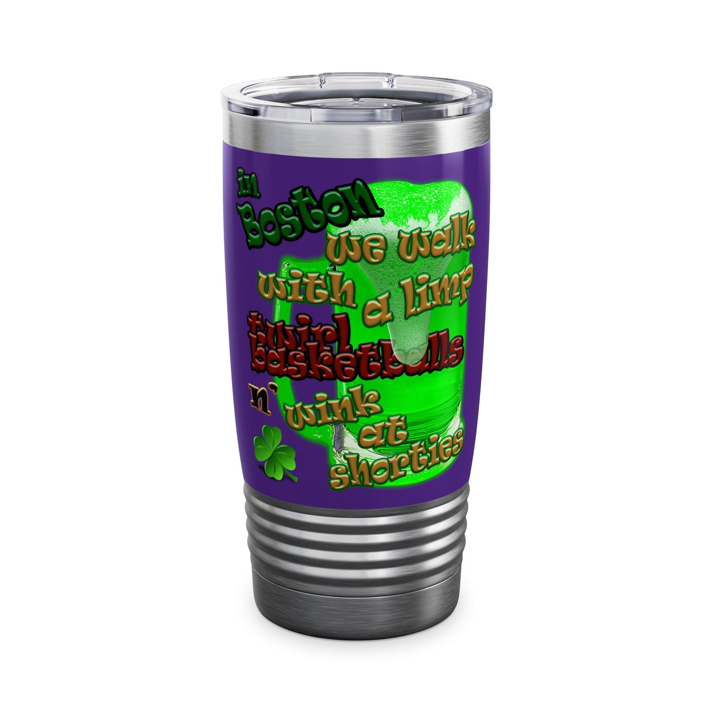celtics logo - Ringneck Tumbler, 20oz (purple)