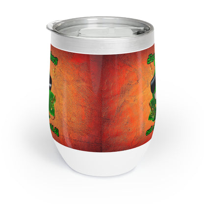 disc jockey - Chill Wine Tumbler (burnt orange)